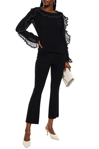 SEE BY CHLOÉ Ruffled plissé-georgette blouse