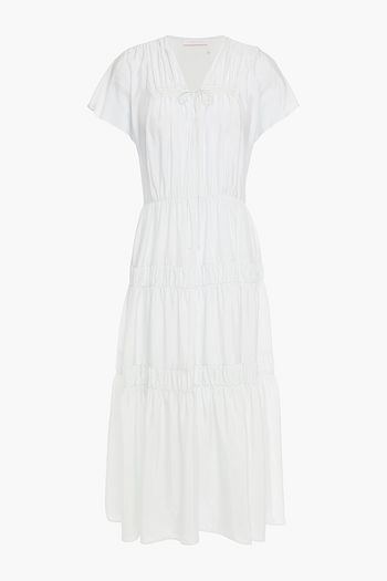 SEE BY CHLOÉ Tiered charmeuse midi dress