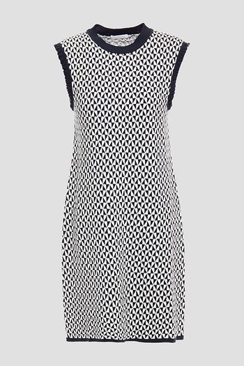 SEE BY CHLOÉ Ruffle-trimmed jacquard-knit mini dress