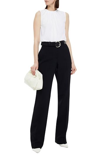MICHAEL MICHAEL KORS プリーツ入り シルク混クレープ トップス