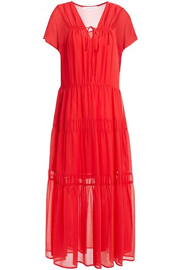 SEE BY CHLOÉ Tiered crinkled-georgette midi dress