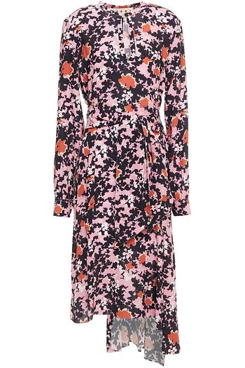 MARNI Asymmetrisches Midikleid aus Crêpe mit Print
