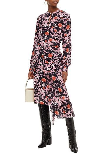 MARNI Asymmetrisches Midikleid aus Crêpe mit Print