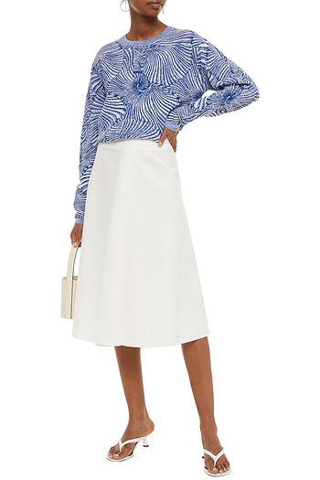 MARNI Flared cotton-sateen skirt