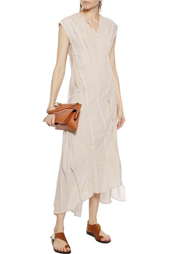 ACNE STUDIOS Asymmetrisches Midikleid aus Georgette, Baumwoll-Voile und Crêpe de Chine