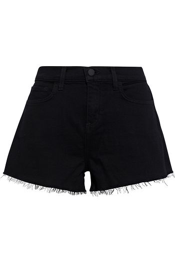L'AGENCE Ryland frayed denim shorts
