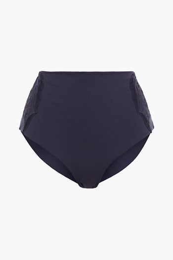 LA PERLA Embroidered cutout high-rise bikini briefs
