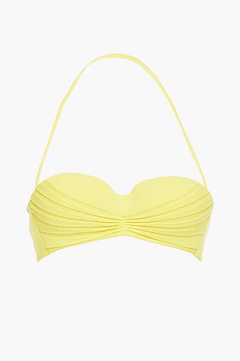 LA PERLA Sequin-embellished halterneck bikini top