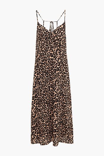 BAUM UND PFERDGARTEN Asta leopard-print stretch-crepe midi dress