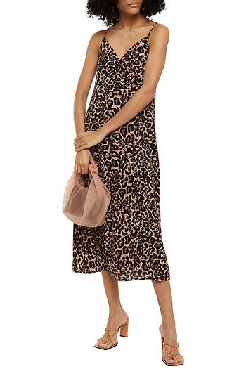 BAUM UND PFERDGARTEN Asta leopard-print stretch-crepe midi dress