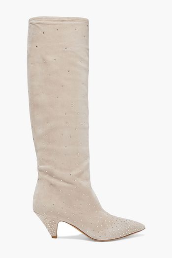 VALENTINO GARAVANI Studded suede knee boots