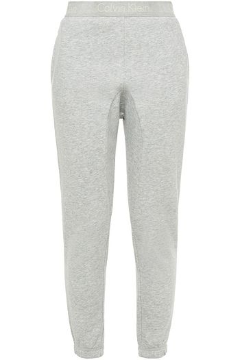 CALVIN KLEIN Mélange French cotton-blend terry pajama pants