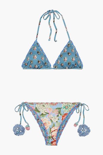 ANJUNA Melissa reversible floral-print triangle bikini