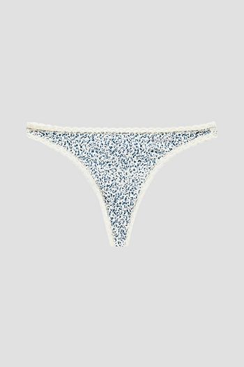 CALVIN KLEIN Printed stretch-jersey mid-rise thong