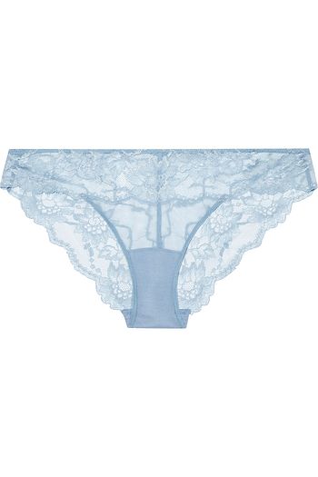 LA PERLA Astrid Leavers lace and stretch-tulle low-rise briefs