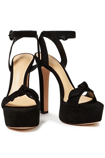 ALEXANDRE BIRMAN Clarita bow-embellished suede platform sandals