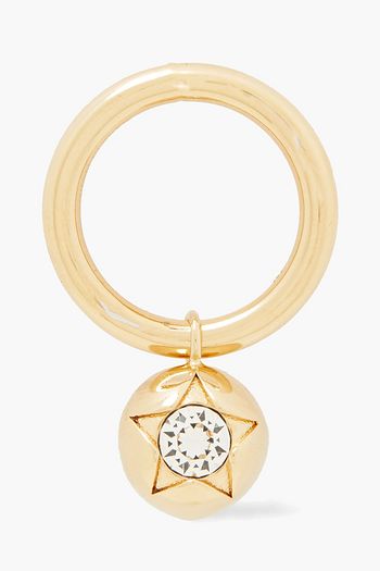BURBERRY Gold-tone crystal ring