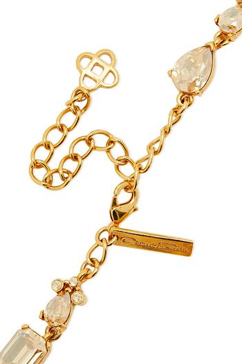 OSCAR DE LA RENTA Gold-tone crystal necklace