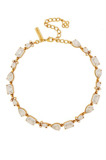 OSCAR DE LA RENTA Gold-tone crystal necklace
