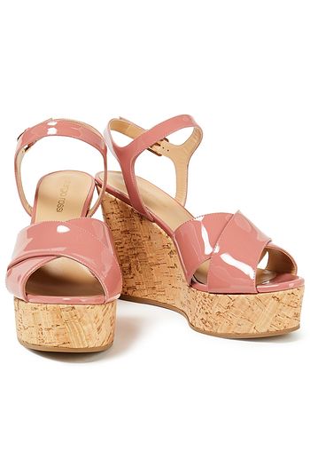 SERGIO ROSSI Wedges aus Lackleder