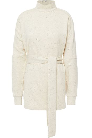 REMAIN BIRGER CHRISTENSEN Arno belted donegal cotton-blend fleece top