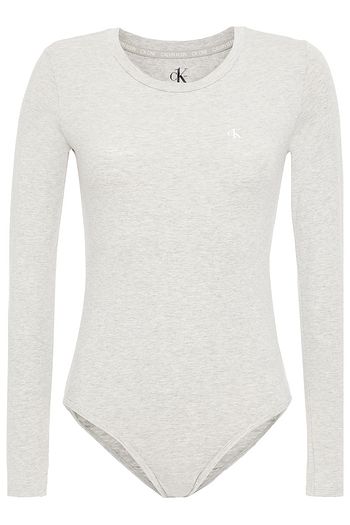 CALVIN KLEIN Mélange stretch-cotton jersey bodysuit