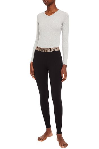 CALVIN KLEIN Mélange stretch-cotton jersey bodysuit