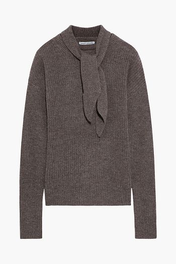 AUTUMN CASHMERE Tie-neck cashmere sweater
