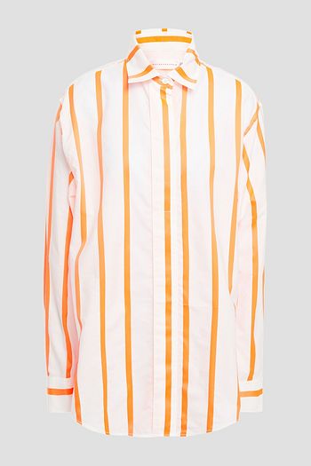 VICTORIA BECKHAM Striped cotton-blend shirt