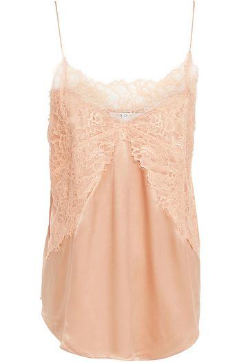 IRO Branda lace-paneled silk-charmeuse camisole