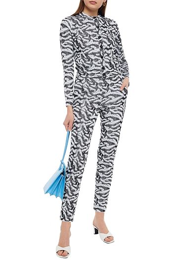 MISSONI Intarsia-knit slim-leg pants