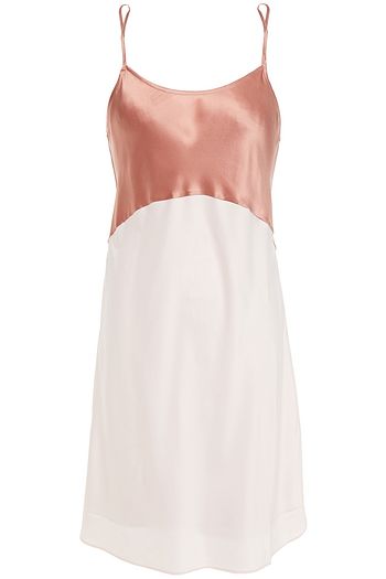 GINIA Two-tone satin chemise