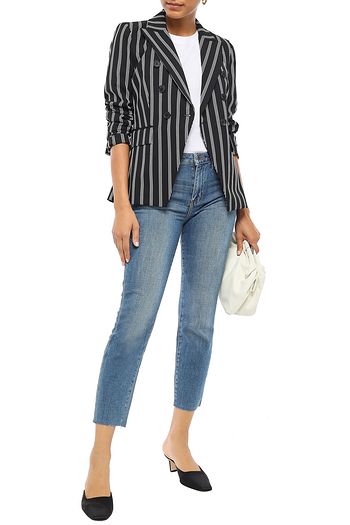 L'AGENCE ハイライズ クロップド スリムレッグ ジーンズ
