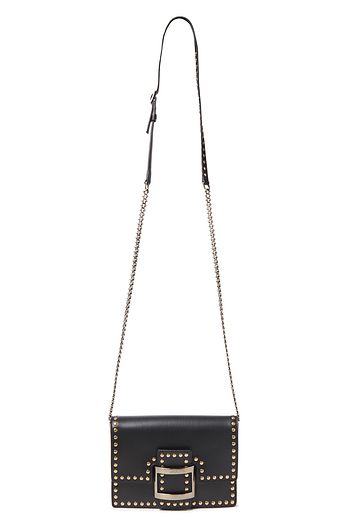 ROGER VIVIER Viv micro studded leather shoulder bag