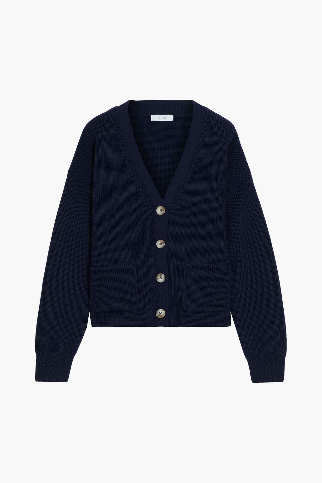 Navy Valerie merino wool cardigan 