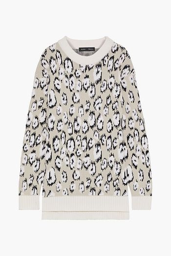 PROENZA SCHOULER Wool-blend leopard-jacquard sweater