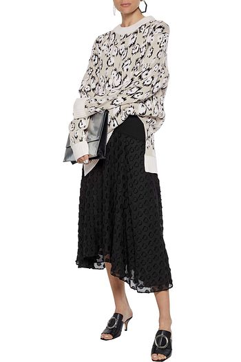 PROENZA SCHOULER Wool-blend leopard-jacquard sweater