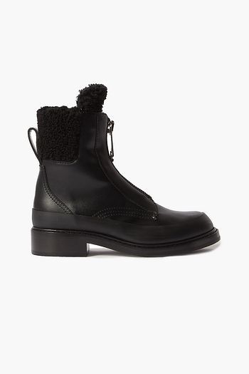 CHLOÉ Roy shearling-lined leather ankle boots