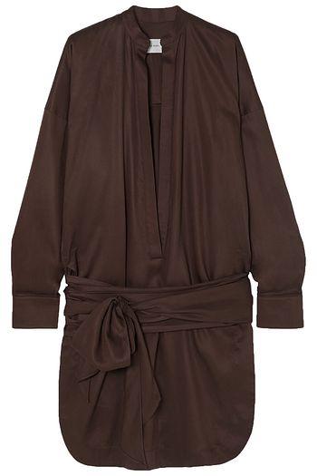 BONDI BORN Tie-detailed Lyocell mini dress