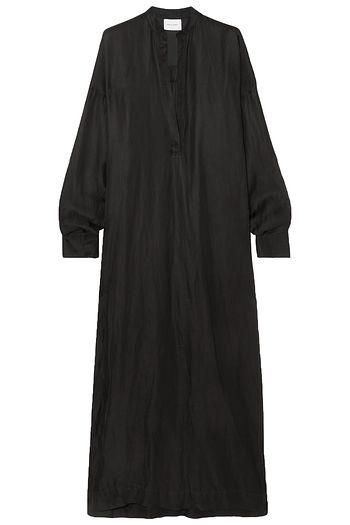 BONDI BORN Cotton and linen-blend twill maxi dress