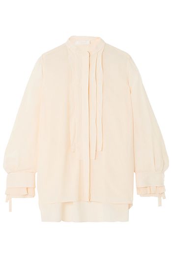 CHLOÉ Plissierte Bluse aus Crêpe de Chine aus Seide