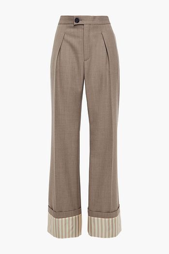 CHLOÉ Pleated wool wide-leg pants