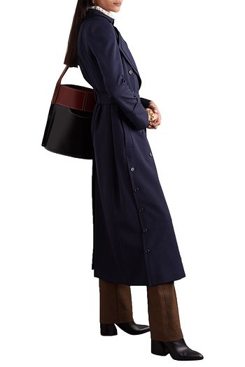 CHLOÉ Doppelreihiger Mantel aus Twill mit Gürtel