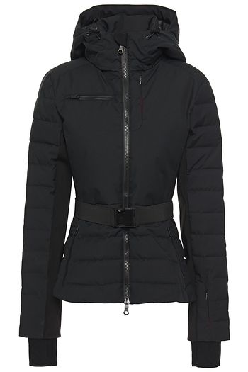 ERIN SNOW Quilted shell and stretch-jersey hooded ski jacket