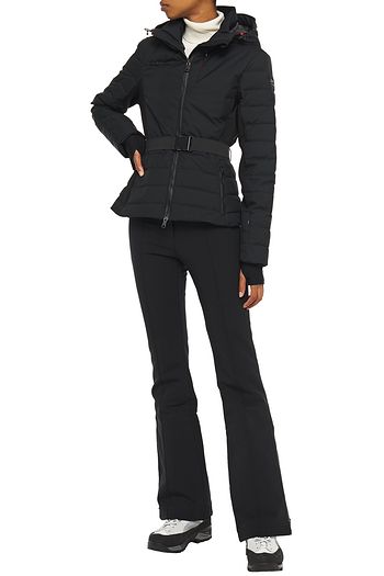 ERIN SNOW Quilted shell and stretch-jersey hooded ski jacket