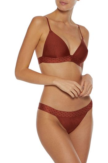 ZIMMERMANN Jacquard-trimmed triangle bikini top