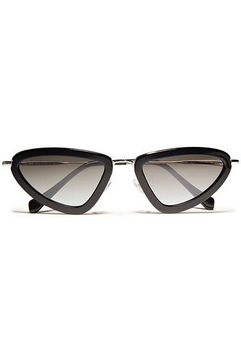 MIU MIU Cat-eye acetate and silver-tone sunglasses