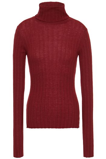AUTUMN CASHMERE Ribbed cashmere turtleneck sweater