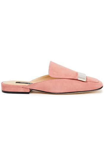 SERGIO ROSSI sr1 embellished suede slippers