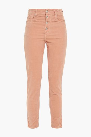 IRO Cotton-blend velvet slim-leg pants